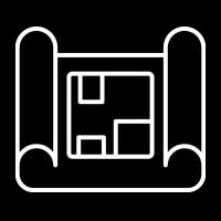 Icono de planos y diseño